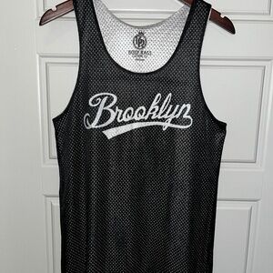 Brooklyn Basketball Jersey, Body Rags, Medium Tank Top, Black